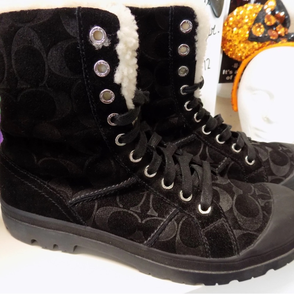 Women's Coach  Black Winter Boots